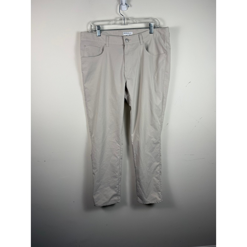 Peter Millar EB66 Performance Five Pocket Pants Sand Beige Golf 35x31 (actual)